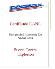 Certificado Puerta Metalica Vs Explosion UANL