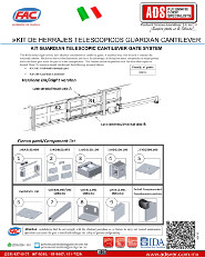 Manual Tecnico de instalacion Kit de Herrajes Corredizo Cantiever, ADS Puertas & Portones Automaticos S.A. de C.V.