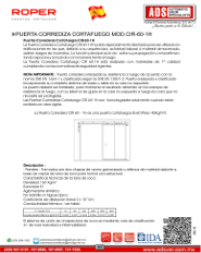 Roper Manual Puerta Corrediza Cortafuego MOD.CIR-60-1H