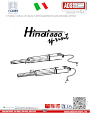 Fadini, Piston Hidraulico para Puertas Abatible MOD.HINDI 880 SPRINT